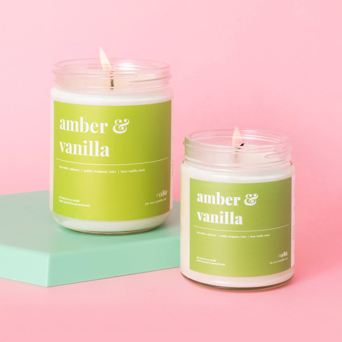 Amber and Vanilla Soy Candle - Petite - snyders.furniture