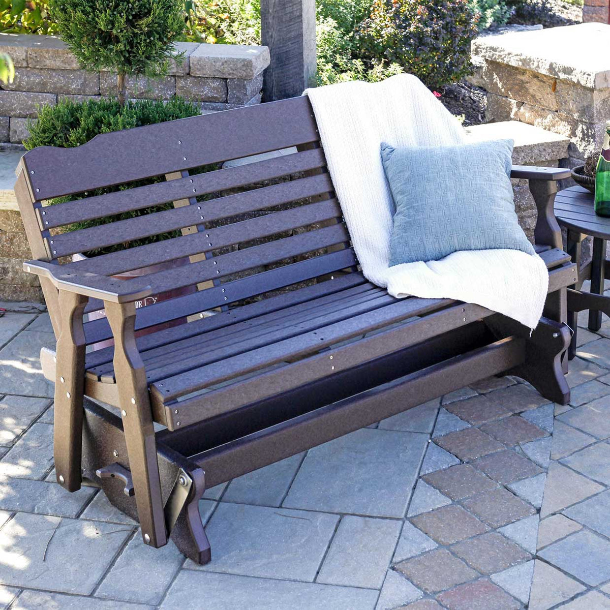 Amish 5&#39; West Chester Poly Patio Glider - snyders.furniture