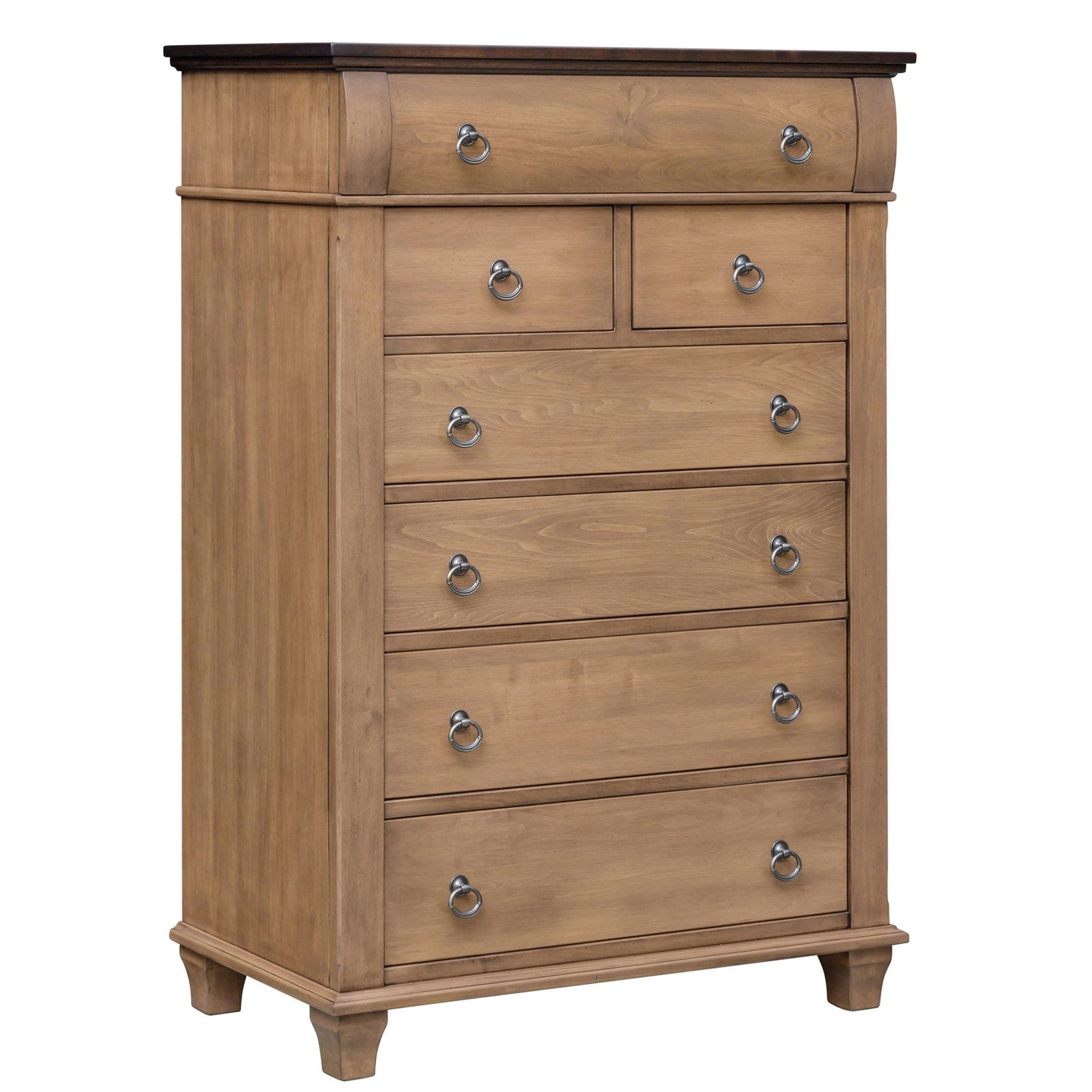 Amish Avignon Master Chest of Drawers shown in the bedroom of a craftsman bungalow home
