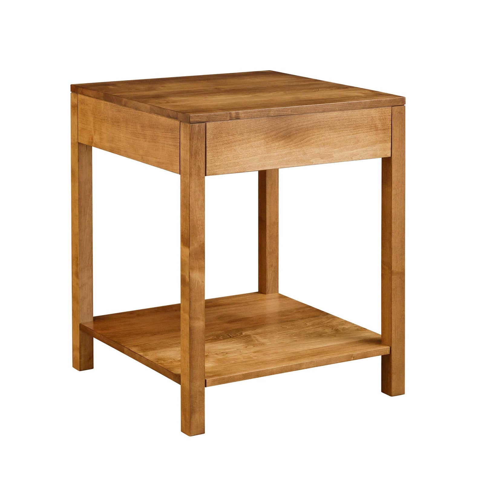Amish Bushwick Corner Table shown in the dining room of a modern farmhouse home