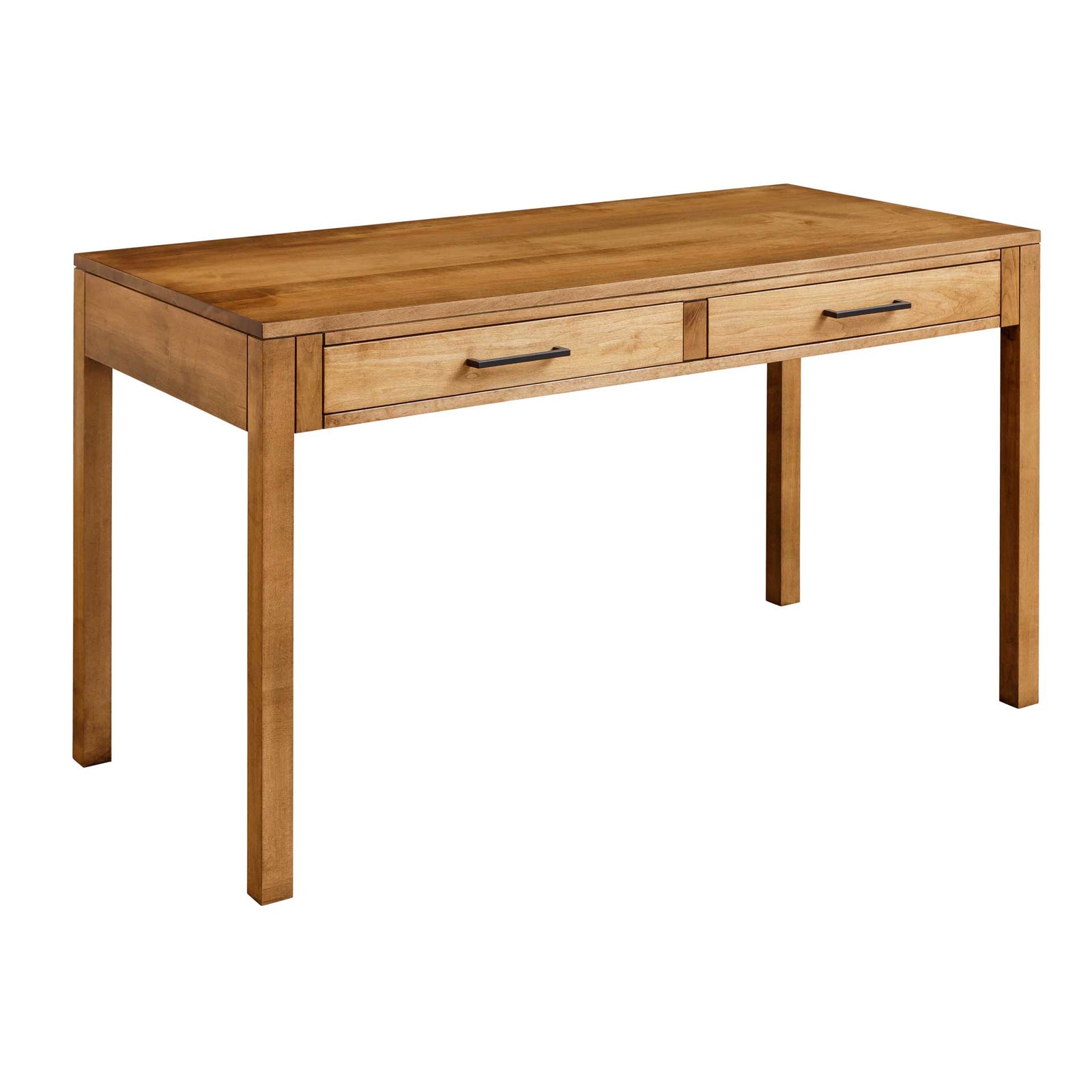 Bushwick Modern Amish Writing Table Desk shown in the home office of a transitional home