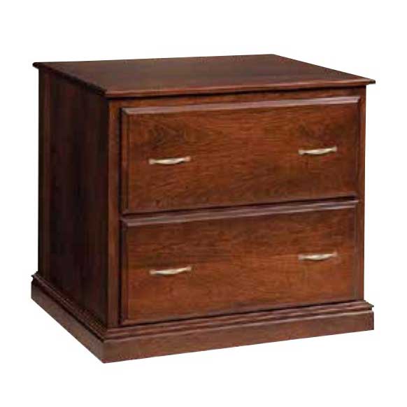 Amish Danville Traditional Solid Wood Lateral File Cabinet shown in the home office of a traditional colonial home