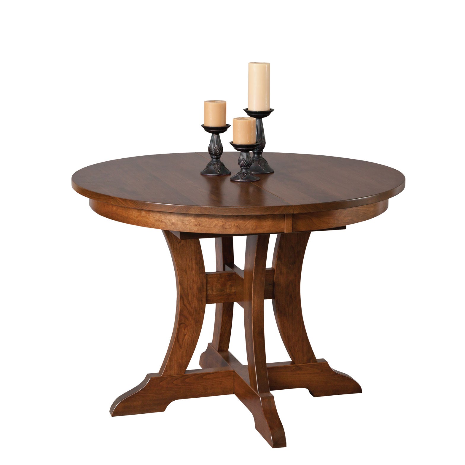 Amish Douglas Round Expandable Pedestal Dining Table snyders.furniture