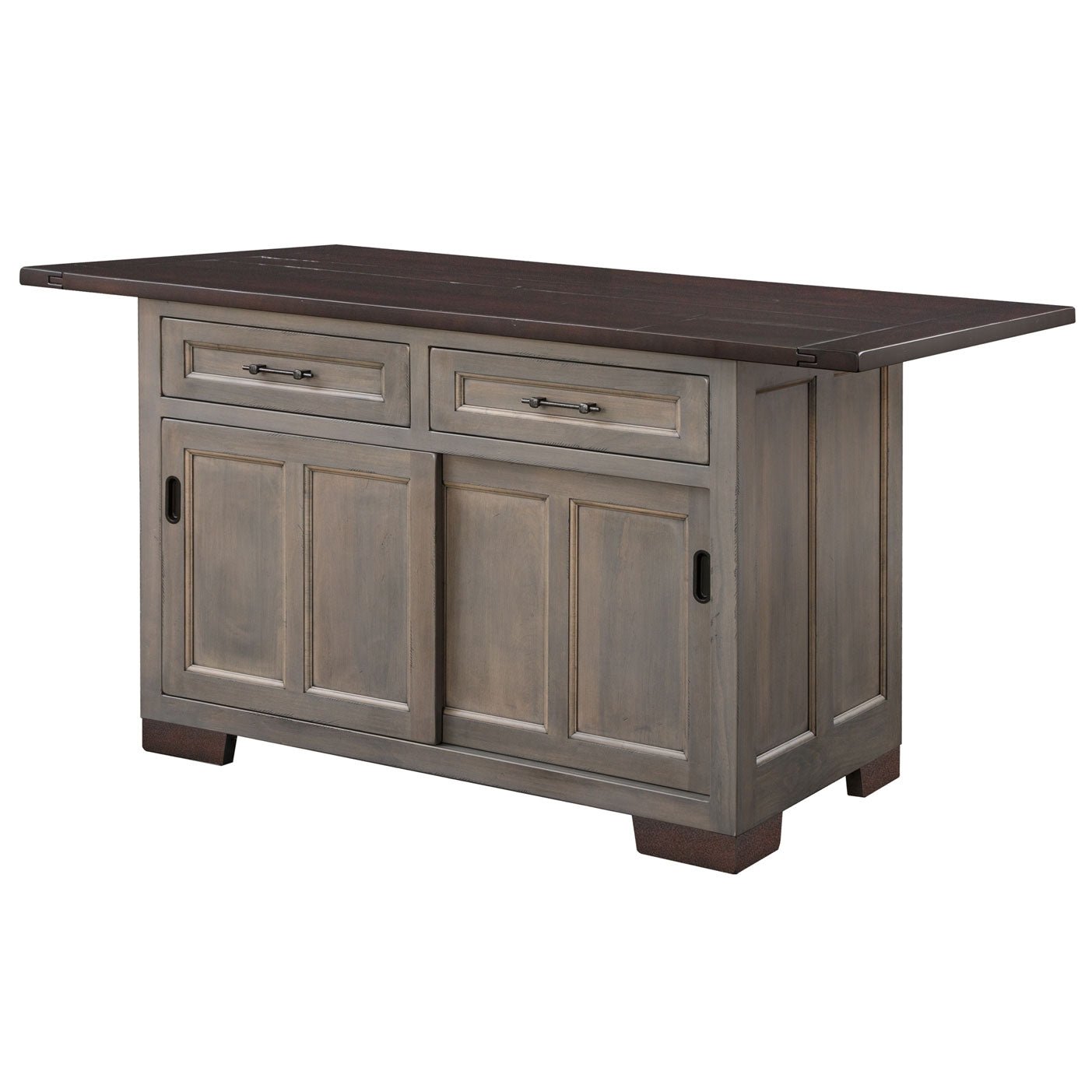 Amish Hudson Kitchen Island with 4 Stools - as shown - snyders.furniture