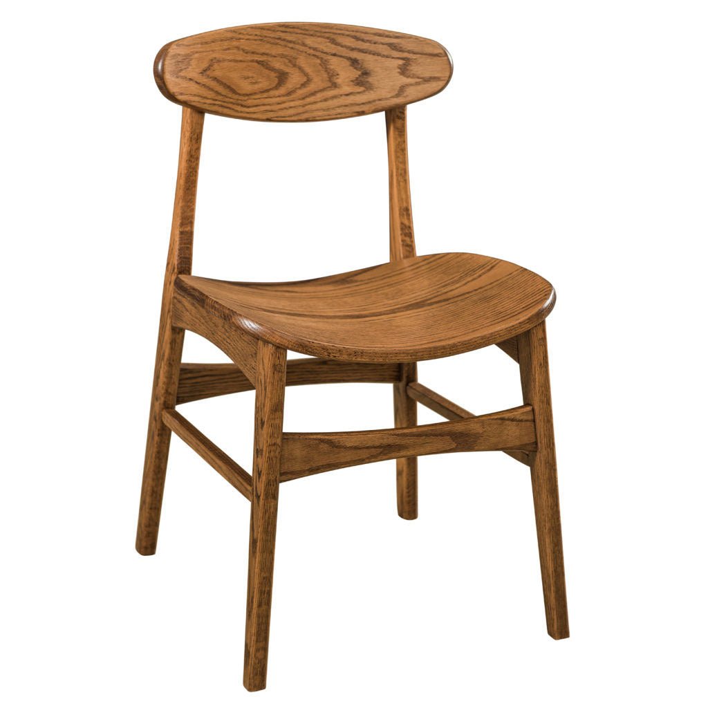Amish Marque Solid Wood Curved Seat Dining Chair - snyders.furniture
