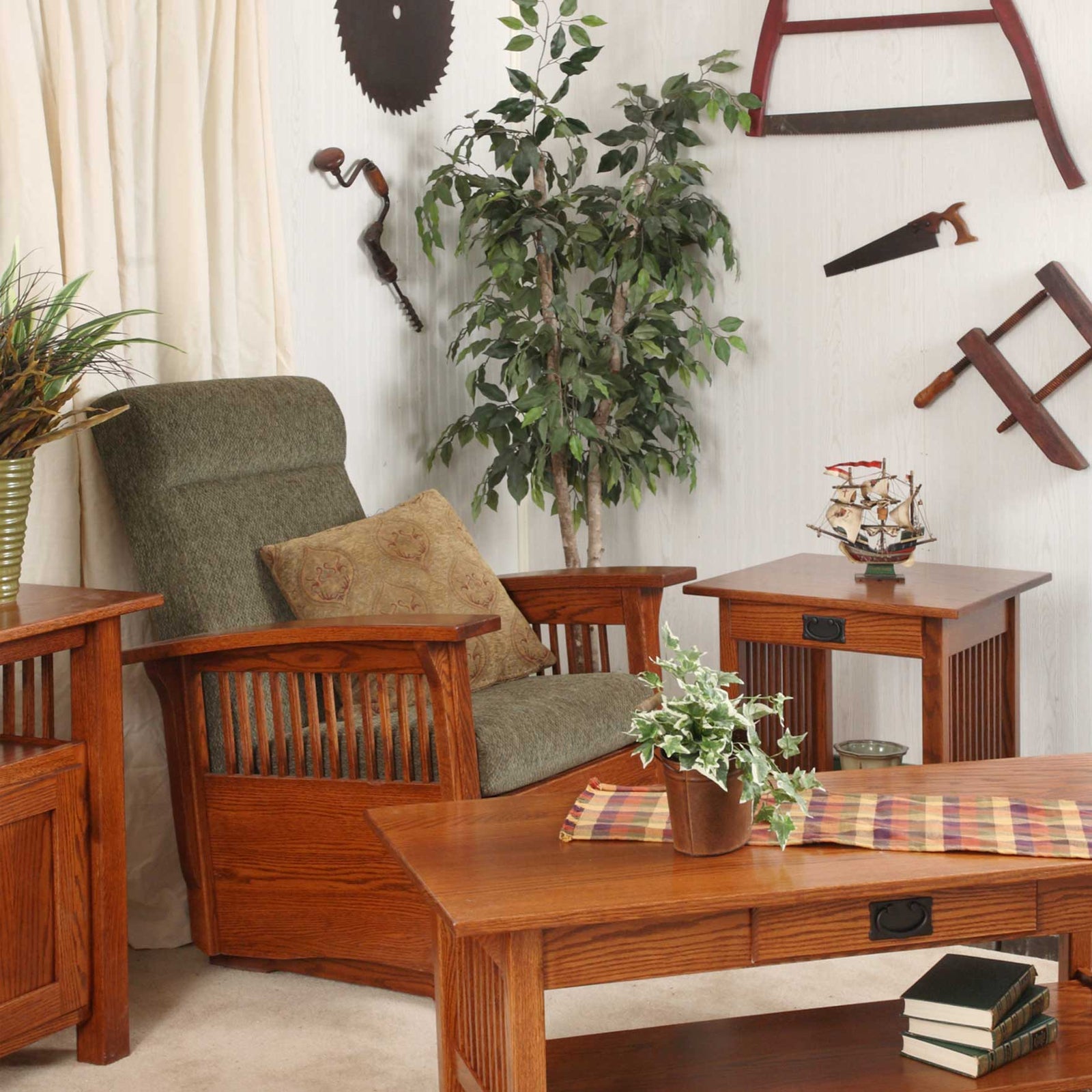 Amish Mission Cushion Glider Chair - snyders.furniture