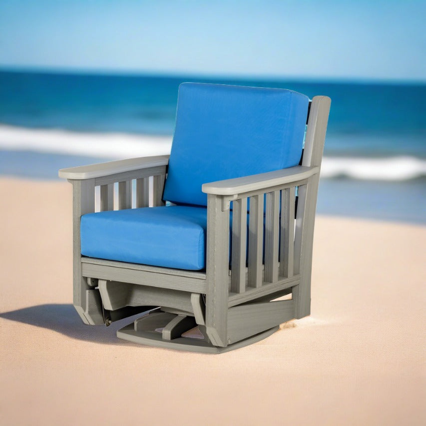 Amish Mission Patio Swivel Cushion Glider - snyders.furniture