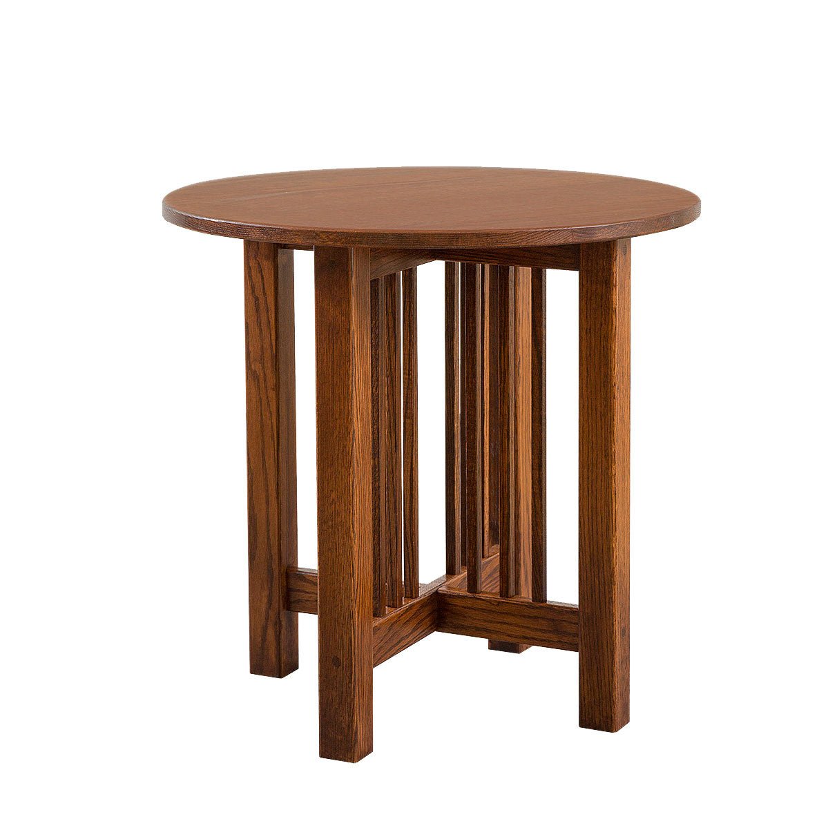 Amish Mission Round End Table - snyders.furniture