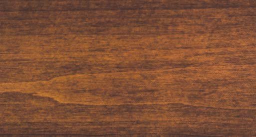 Boston stain on maple, a warm medium golden brown swatch with soft flowing grain and a satin finish