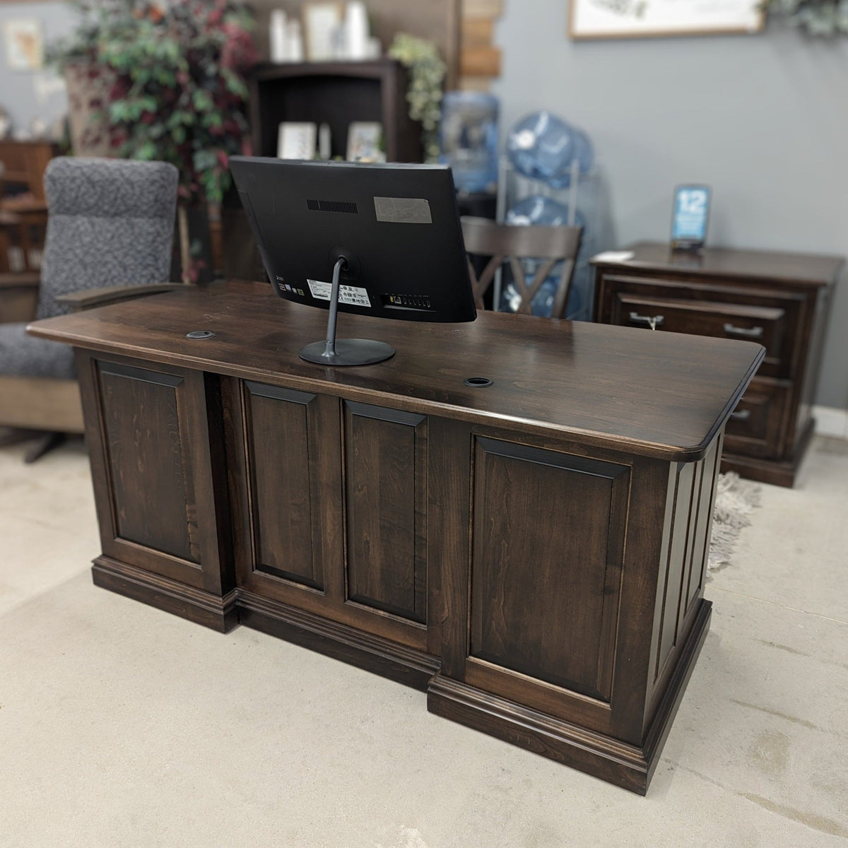 Amish Office Pro Executive 65&quot; Desk - snyders.furniture
