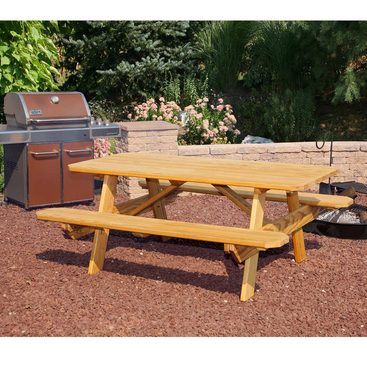 Amish Outdoor Wood Picnic Table - snyders.furniture