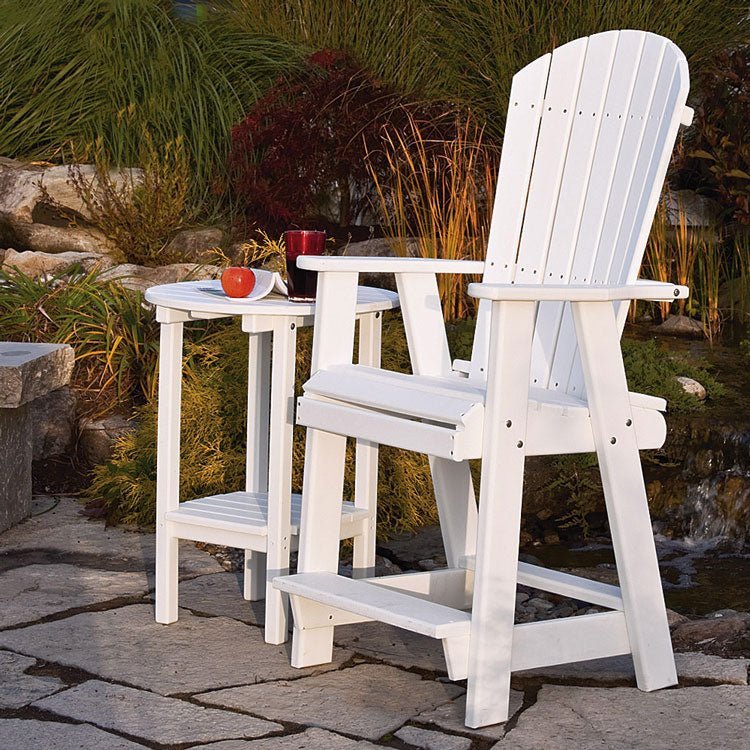 Amish Poly 2pc Balcony Counter Chair Set