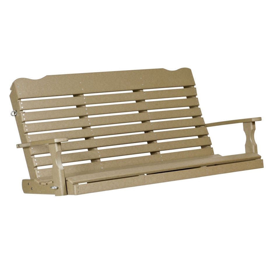 Amish Poly Curve Back 5' Porch Swing Leisure Lawns