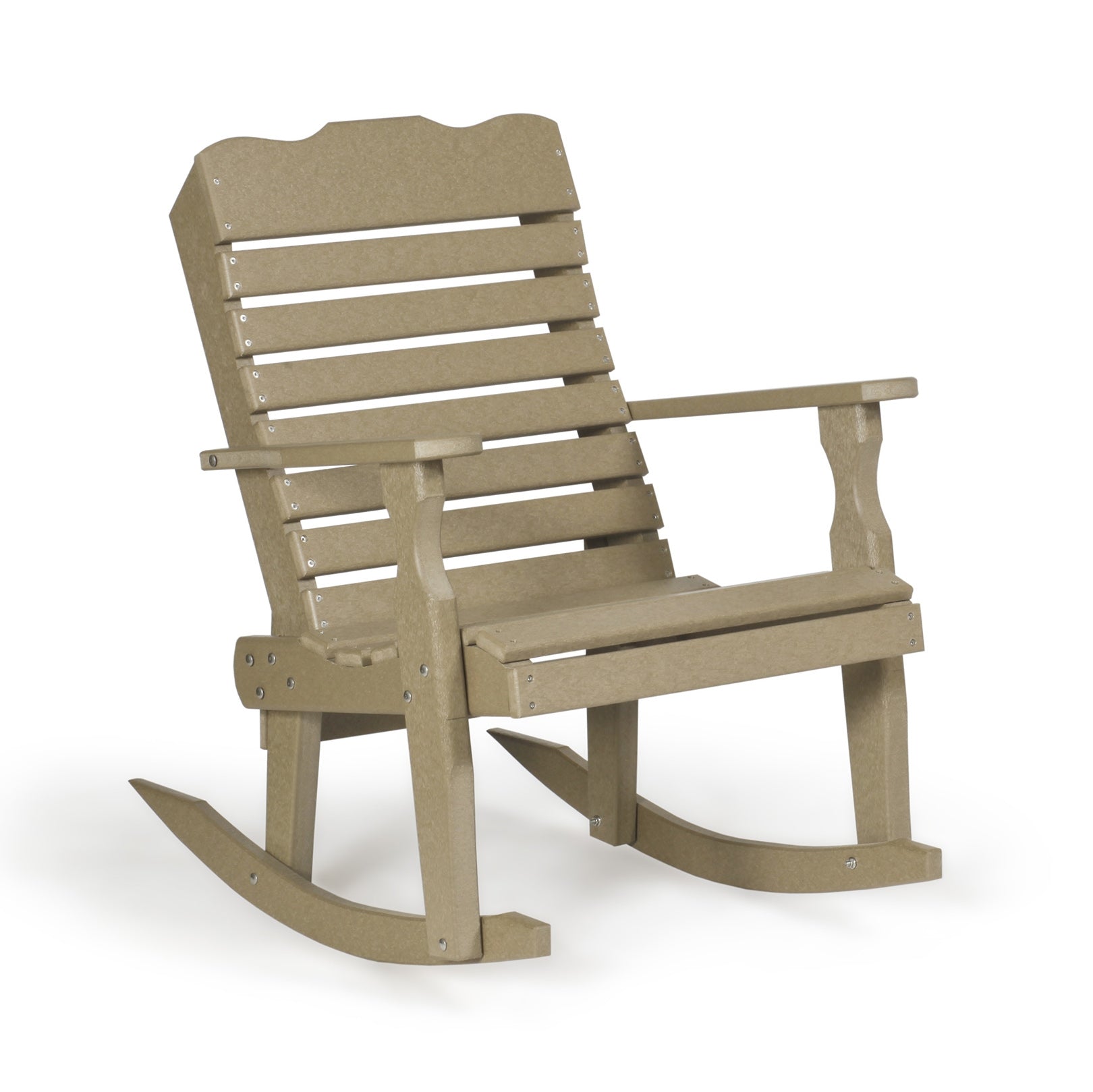 Single Rocking Chair Amish Poly Curve Back Single Rocker Leisure Lawns
