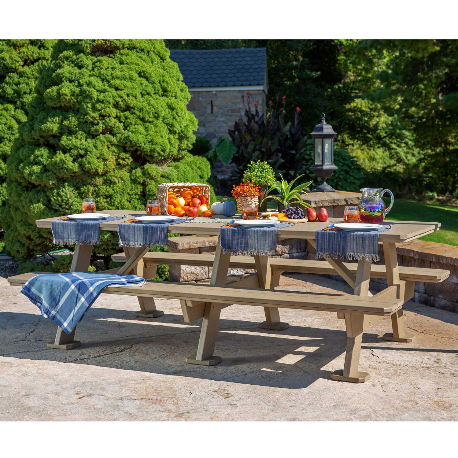 Amish Poly Patio 8' Picnic Table - snyders.furniture