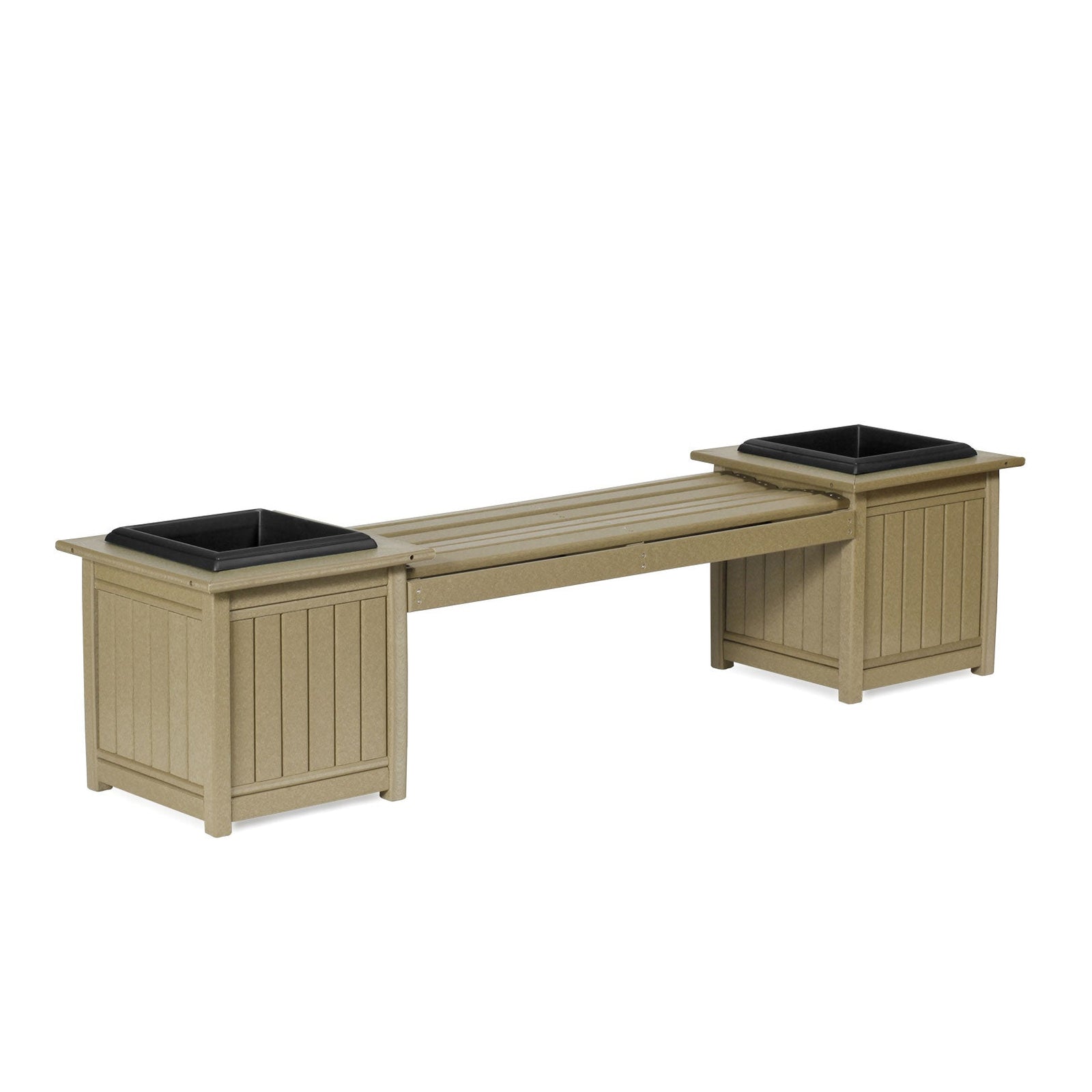 Amish Poly Patio Garden Flower Planter Bench - snyders.furniture