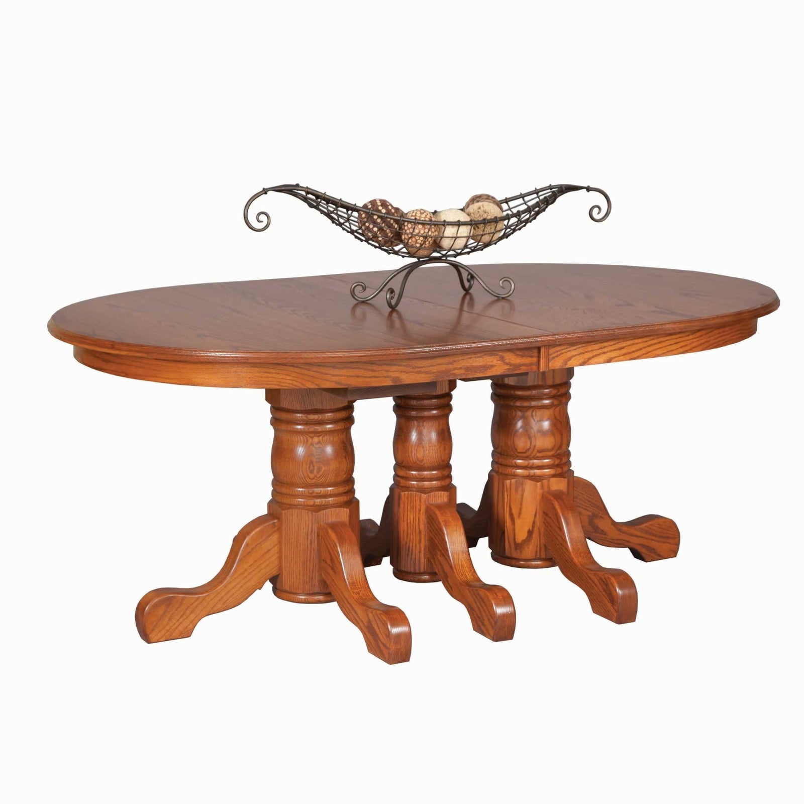 Amish Scranton Triple Pedestal Dining Table - snyders.furniture