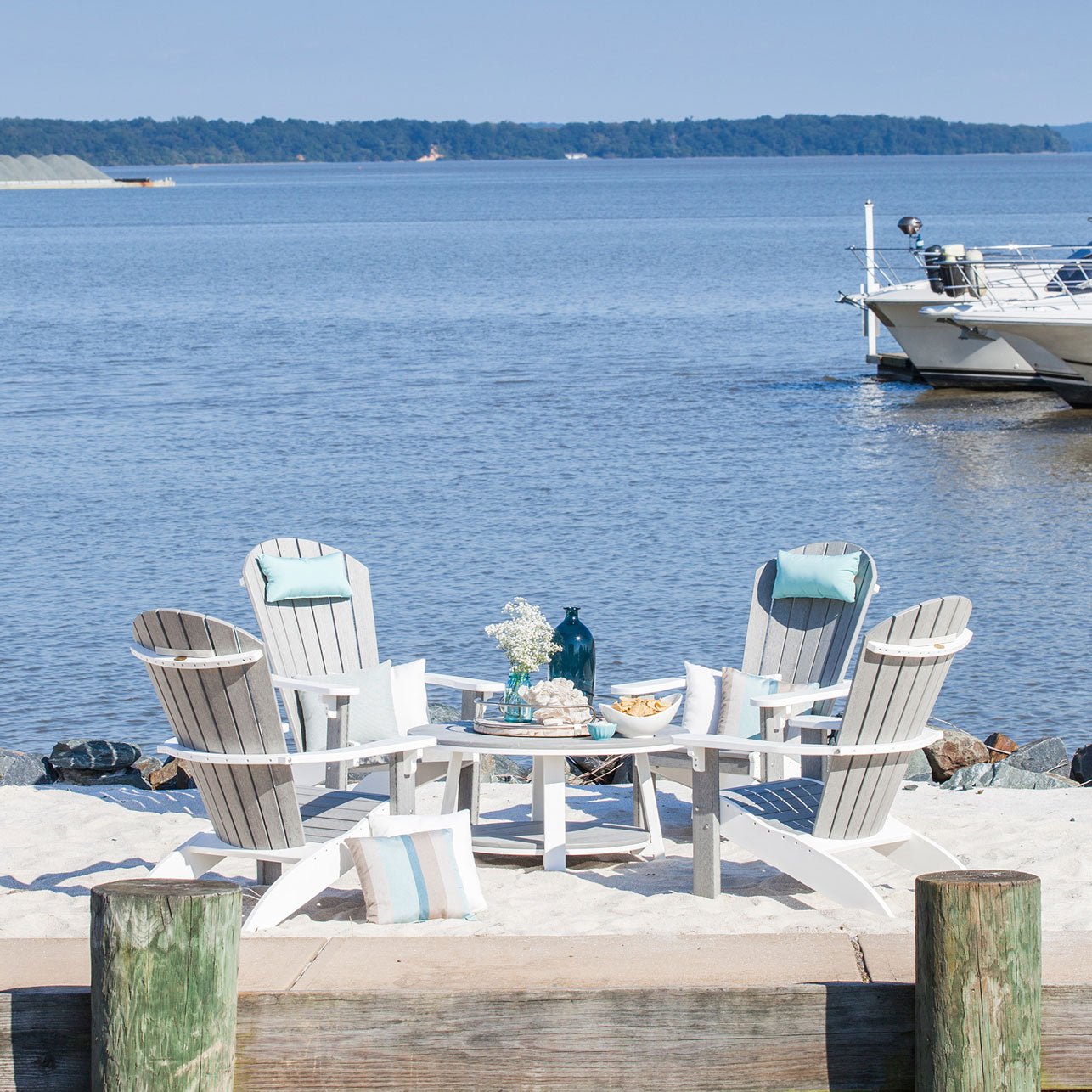 Amish SeaAira Adirondack Conversation Patio Set - snyders.furniture