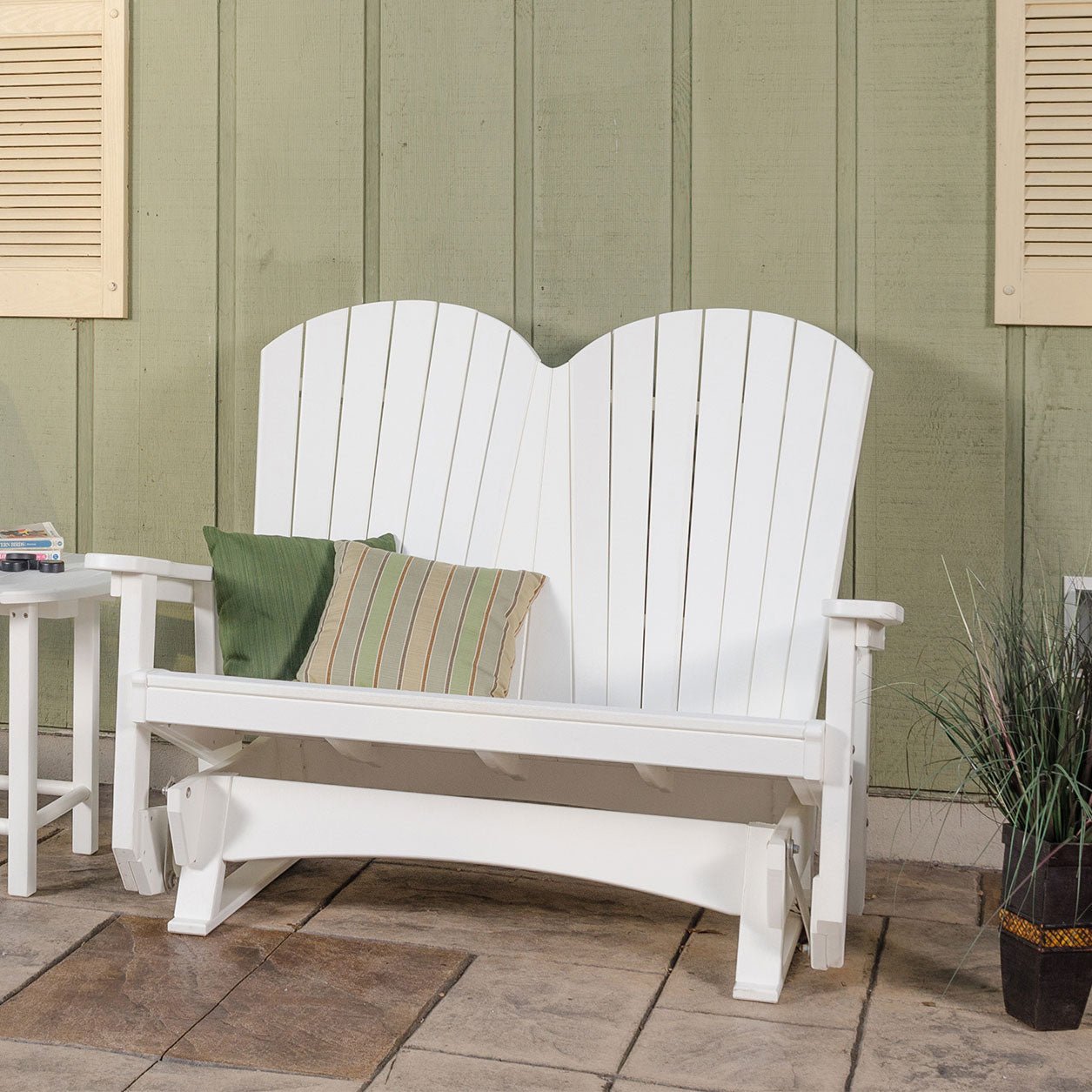 Amish SeaAira Adirondack Double Patio Glider - snyders.furniture