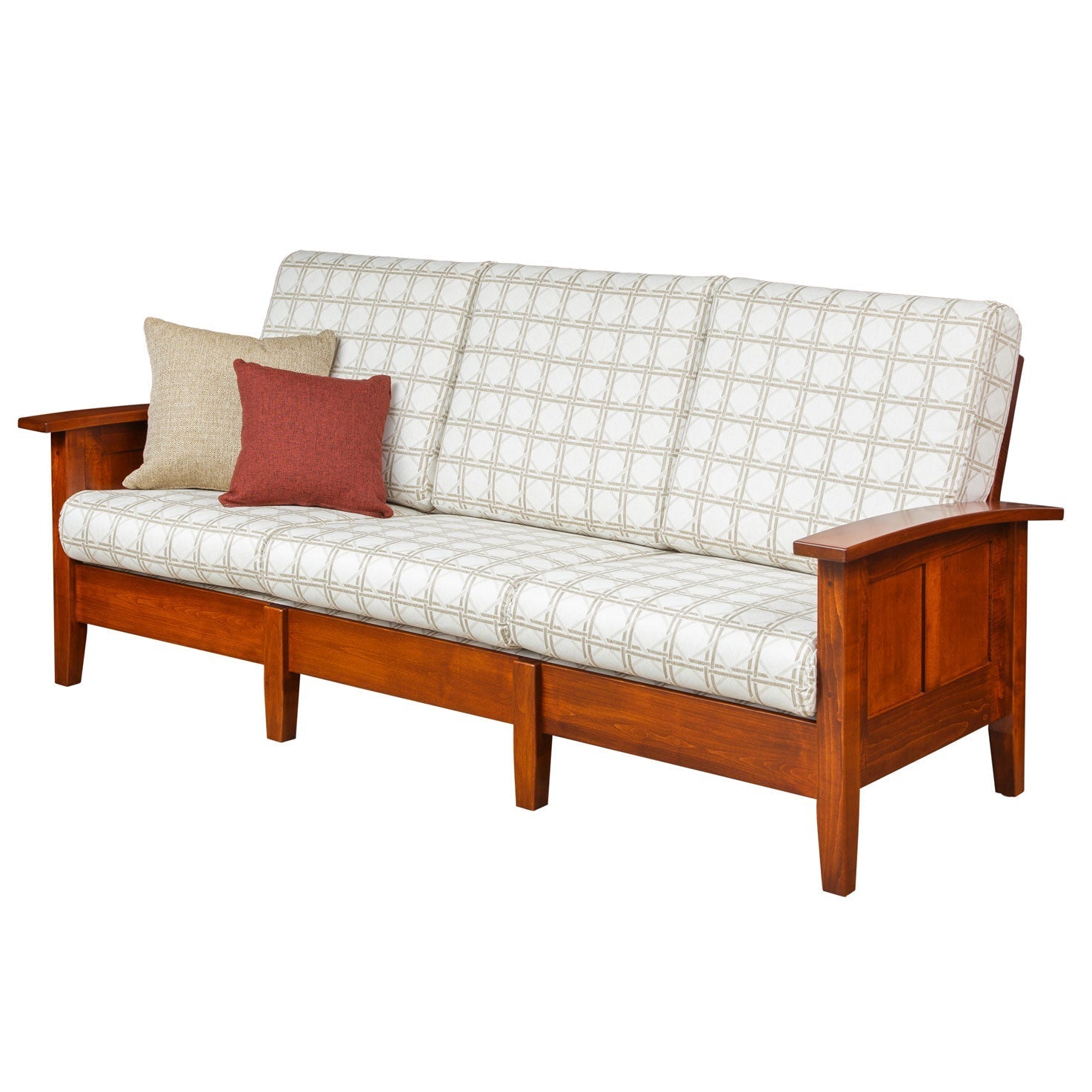 Amish Shaker Morris Sofa shown in the living room of a craftsman bungalow home