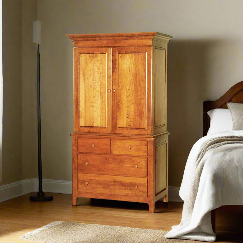 Amish Shaker Windsor Large Armoire - snyders.furniture