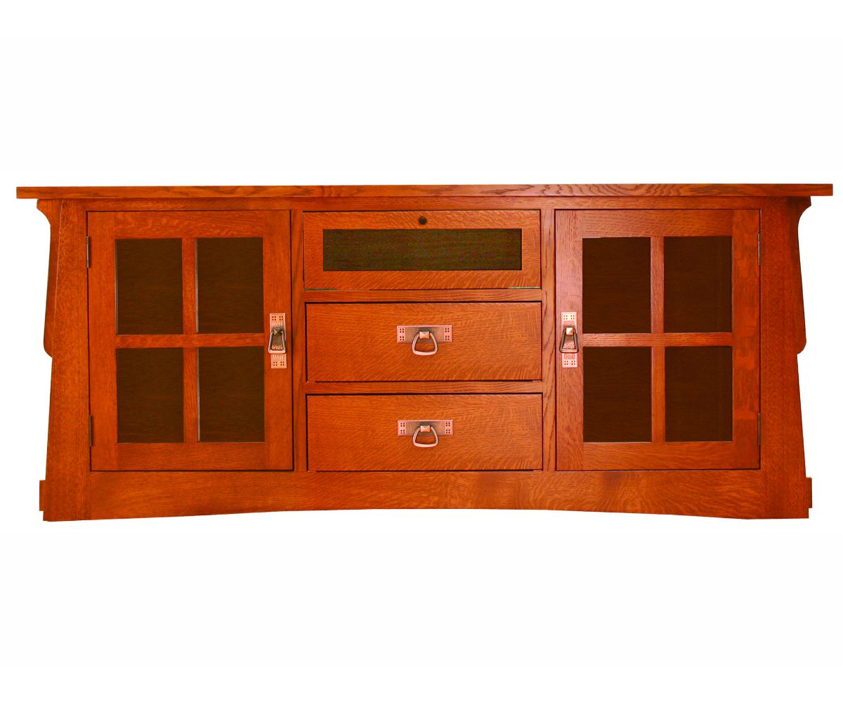 Amish Solid Wood Alamosa 2-Drawer TV Console - snyders.furniture