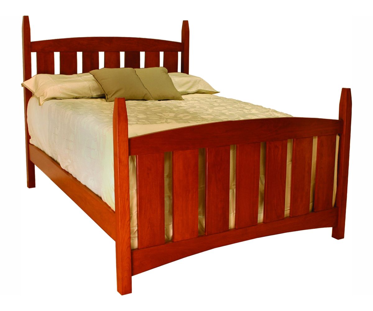 Amish Solid Wood Alamosa Slat Bed - snyders.furniture