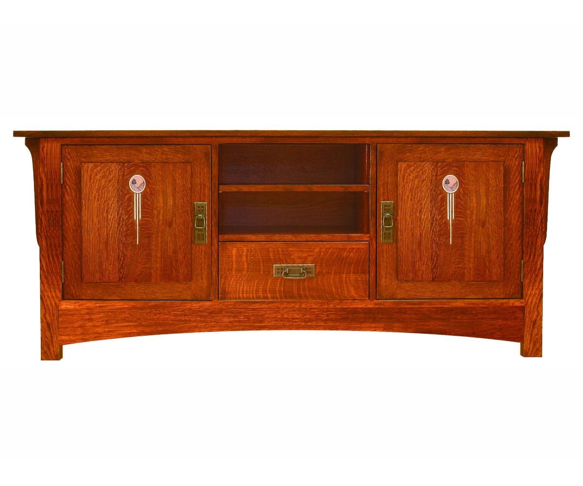 Amish Solid Wood Artesano 1-Drawer TV Console - snyders.furniture