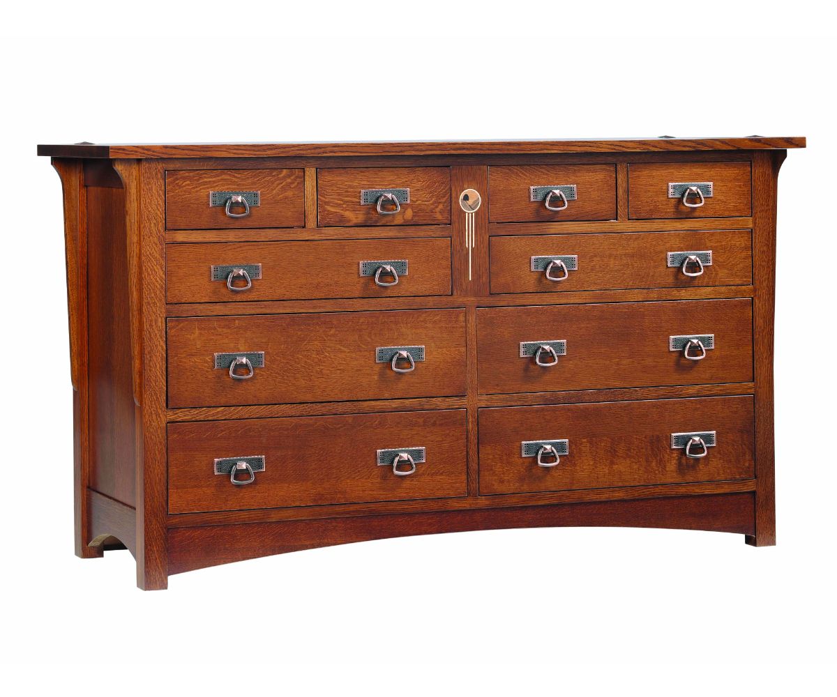 Amish Solid Wood Artesano 10-Drawer Dresser - snyders.furniture