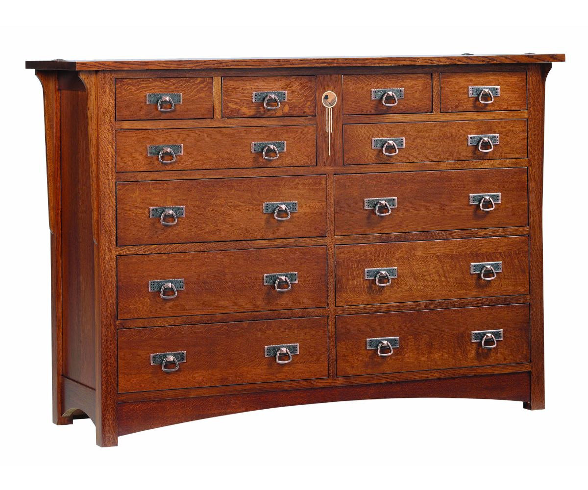 Amish Solid Wood Artesano 12-Drawer Dresser - snyders.furniture