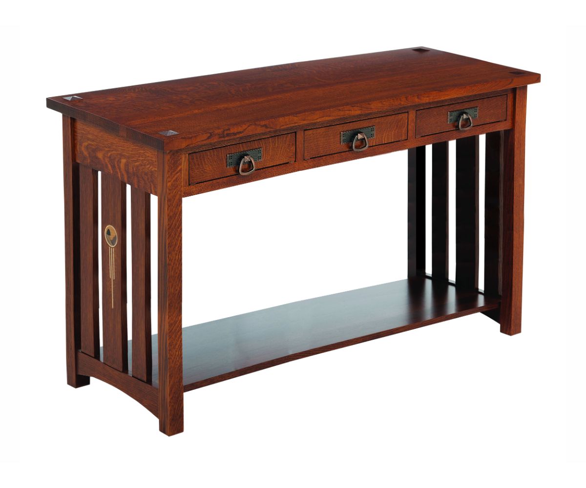 Amish Solid Wood Artesano Sofa Table - snyders.furniture