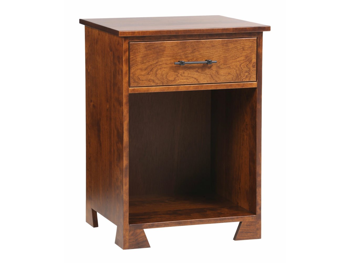 Amish Solid Wood Fredericksburg Open Nightstand - snyders.furniture