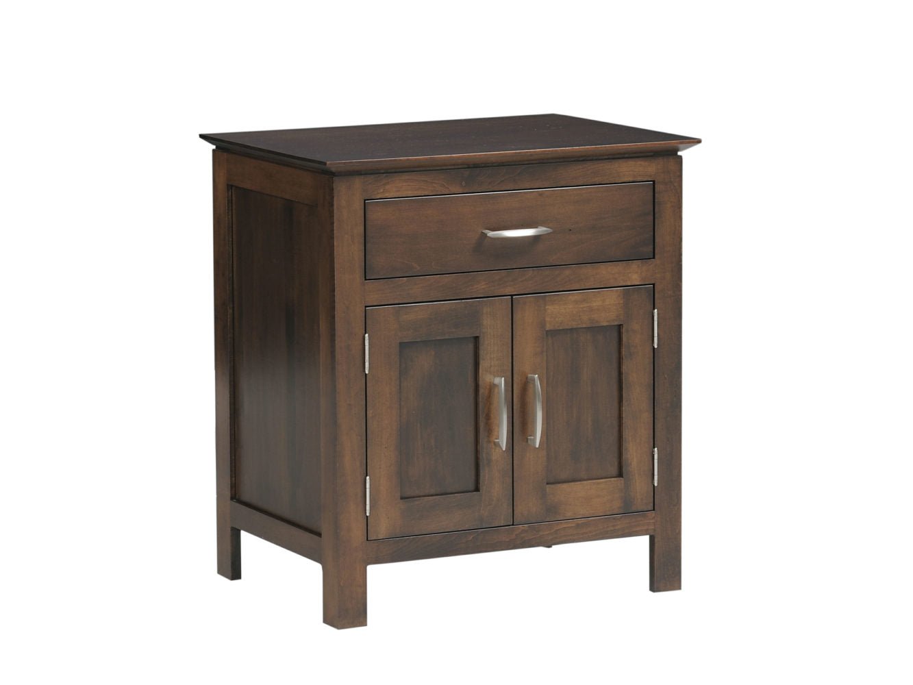 Amish Solid Wood Lake Forest Door Nightstand - snyders.furniture