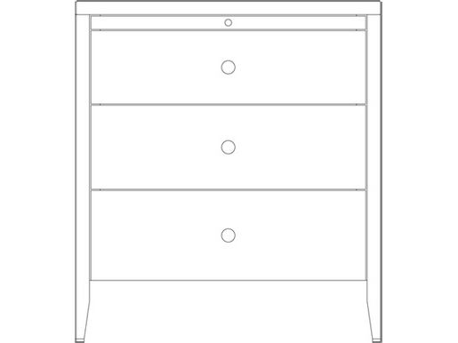 Amish Solid Wood Northampton 3-Drawer Nightstand with Pullout - snyders.furniture