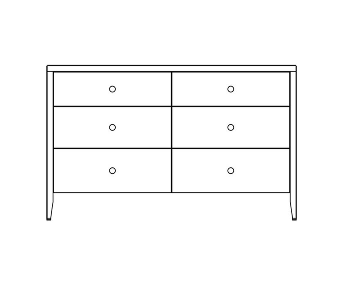 Amish Solid Wood Northampton 6-Drawer Dresser - snyders.furniture