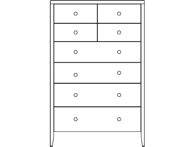 Amish Solid Wood Northampton 8-Drawer Chest - snyders.furniture