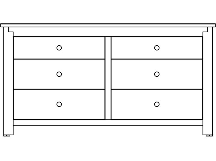 Amish Solid Wood Poughkeepsie 6-Drawer Dresser - snyders.furniture