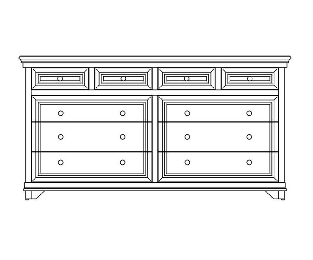Amish Solid Wood Santa Ana 10-Drawer Dresser