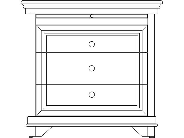 Amish Solid Wood Santa Ana 3-Drawer Nightstand with Pullout - snyders.furniture