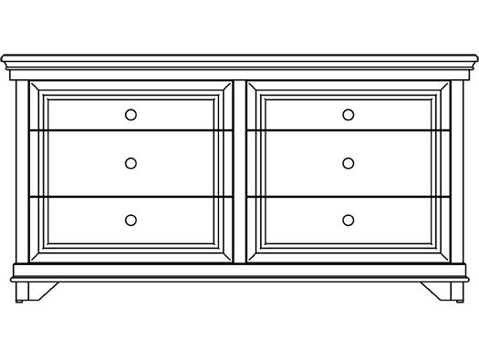 Amish Solid Wood Santa Ana 6-Drawer Dresser