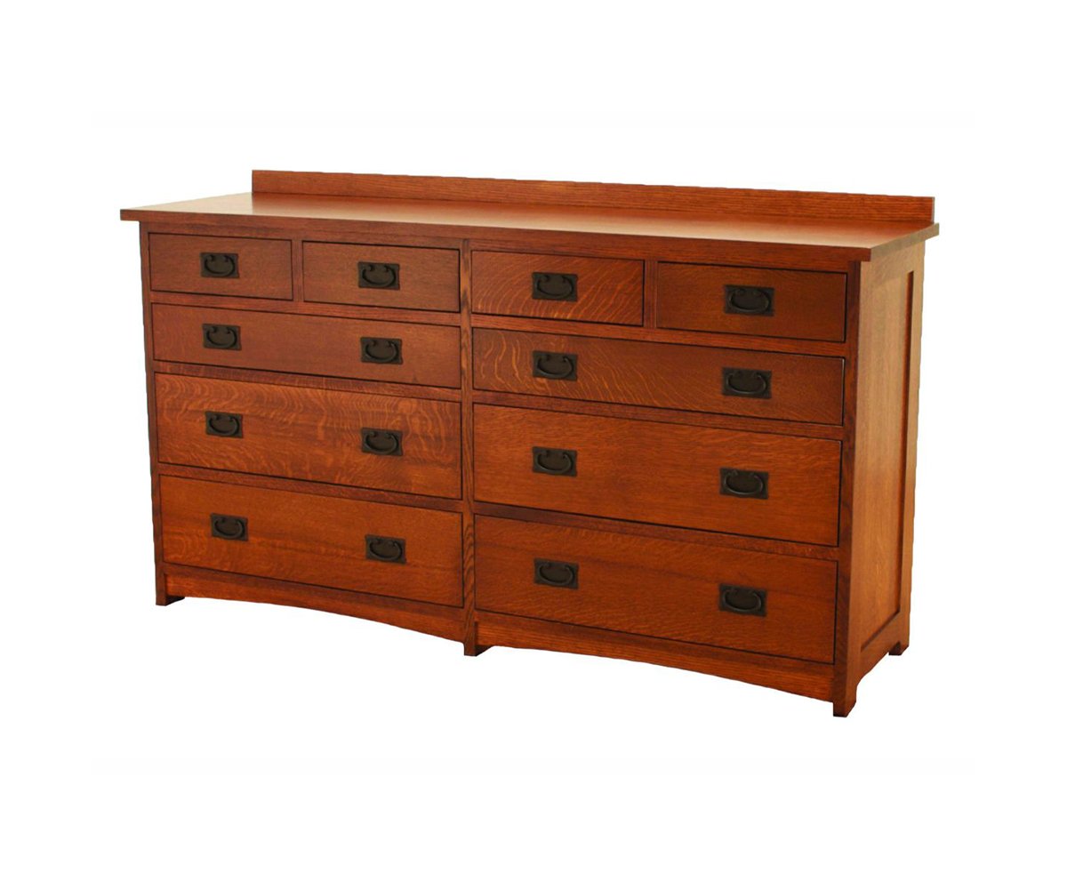 Amish Solid Wood Spanish Mission Dresser 35" - snyders.furniture