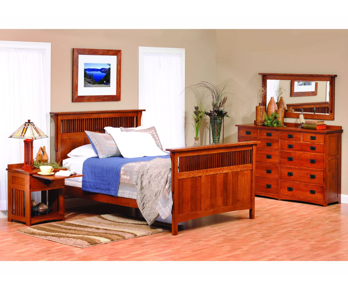 Amish Solid Wood Spanish Mission Mirror 27" - snyders.furniture