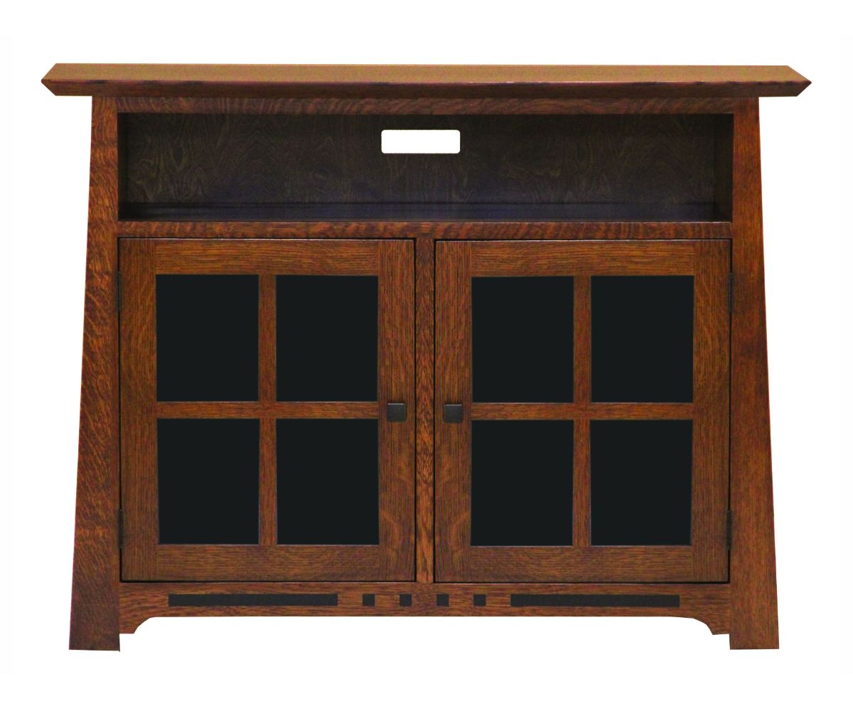 Amish Solid Wood Van Nuys 2-Door TV Console - snyders.furniture