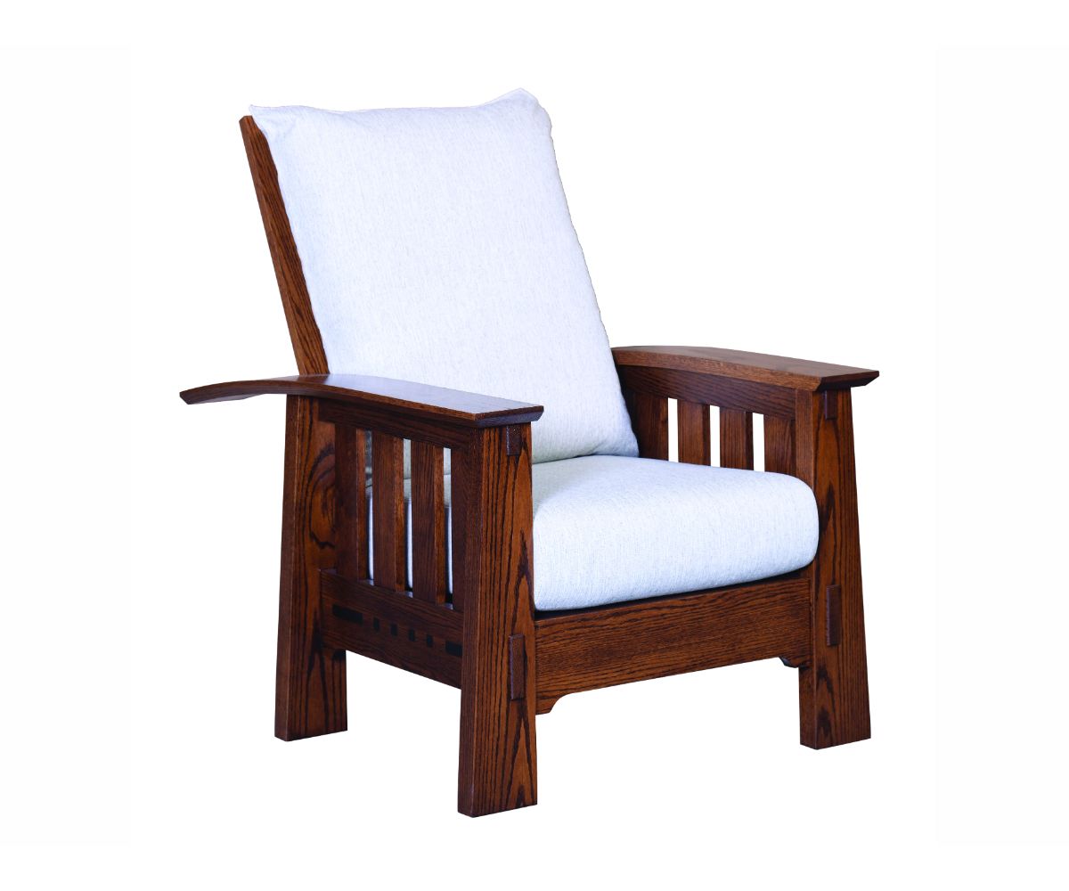 Amish Made Silla Amish Morris Van Nuys de madera maciza