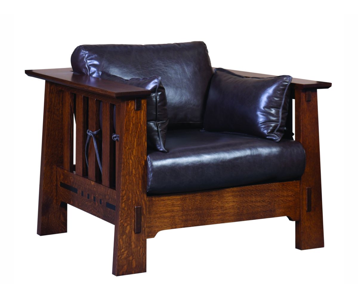 Amish Solid Wood Van Nuys Sofa Chair - snyders.furniture