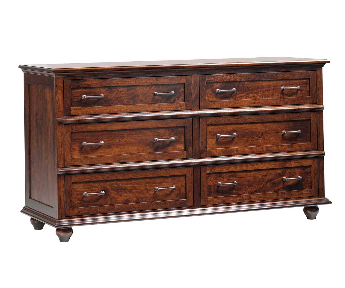 solid wood long dresser SUCSSRICH 62 Inch 9 Drawer Dresser, Mid Century Modern Wide for Bedroom, 3 Column Wooden Chest of Drawers, Natural Finish Drawer Dresser combines solid cherry wood construction with timeless Amish craftsmanship Rough Sawn Tall Dresser