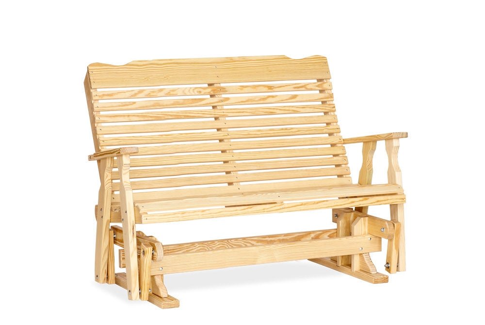 Amish Wood Curve Back 5' Glider Leisure Lawns