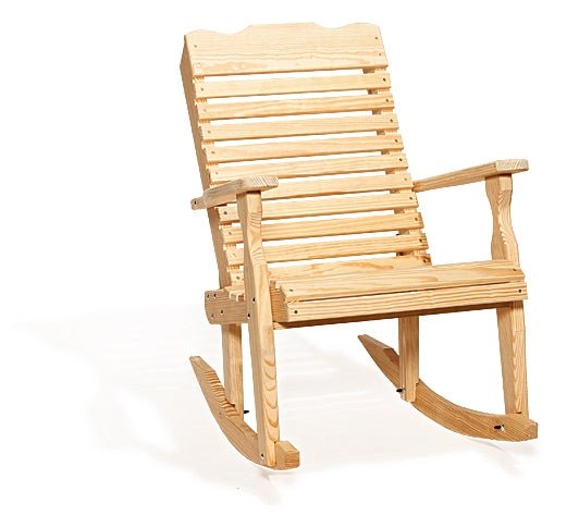Amish Wood Curve Back Rocker Leisure Lawns