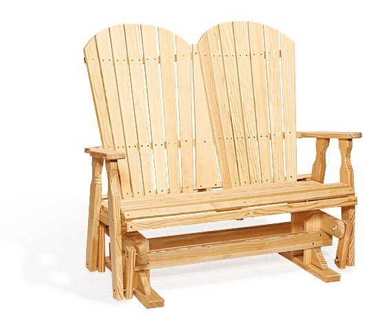 Amish Wood Fanback Glider Leisure Lawns