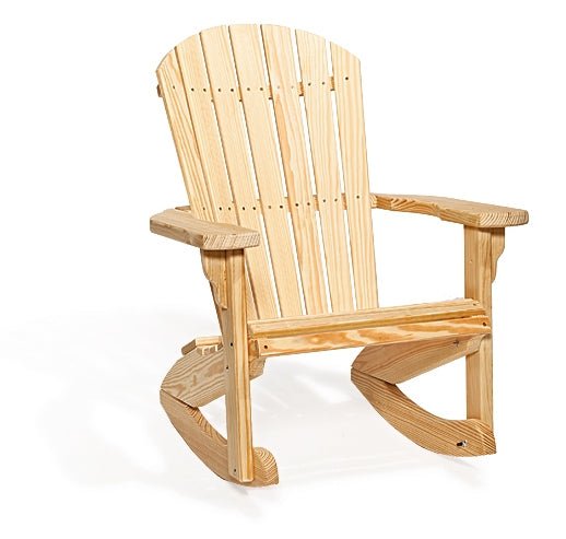 Amish Wood Fanback Rocker Leisure Lawns